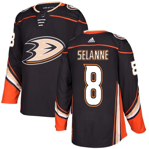 Adidas Anaheim Ducks #8 Teemu Selanne Black Home Authentic Youth Stitched NHL Jersey->women nhl jersey->Women Jersey